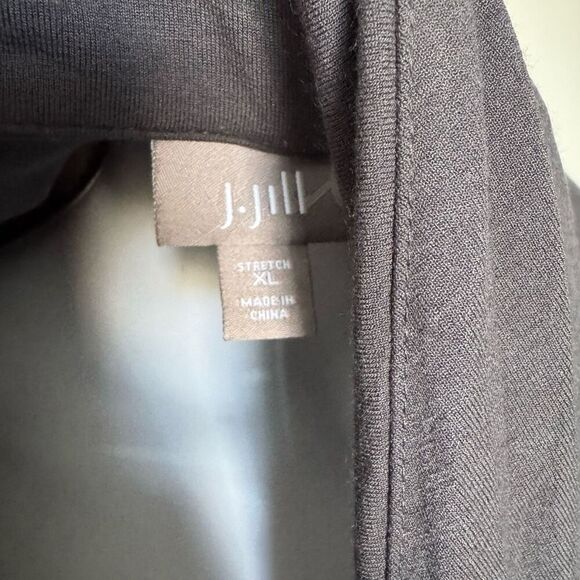 J. Jill Stretch Rayon Knit Blazer Size XL long Sleeve Dark Grey - Picture 5 of 6